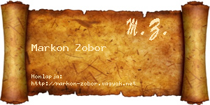Markon Zobor névjegykártya
